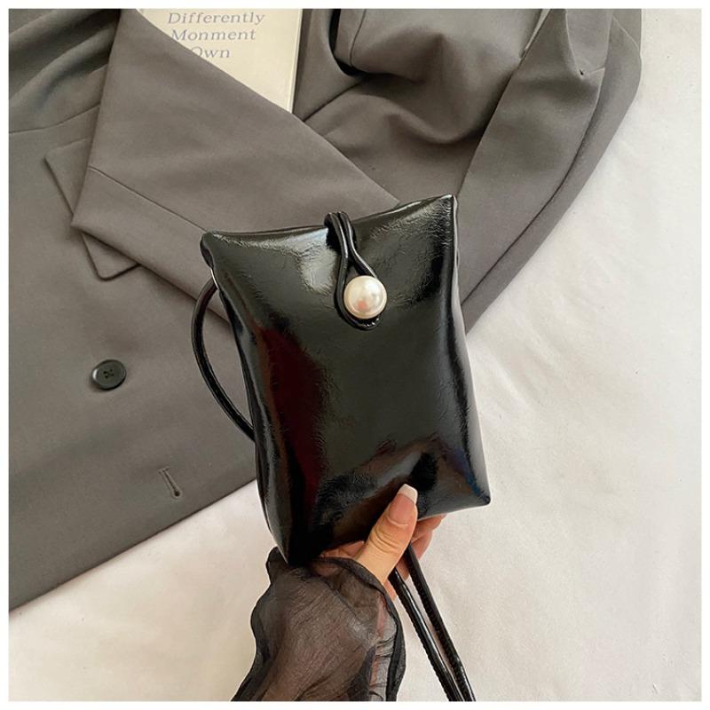 

Niche casual vertical mobile phone bag, new summer fashion solid color versatile shoulder messenger bag чорний