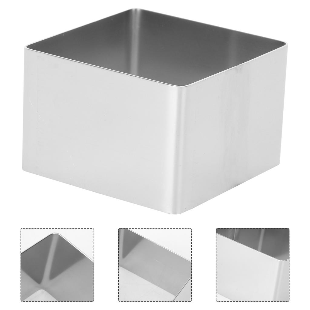 Stainless Steel Cake Ring 3 Inch Square Mousse Mould Baking Pastry Dessert Tool Cookie Cutter Oven Safe Kitchen Barware