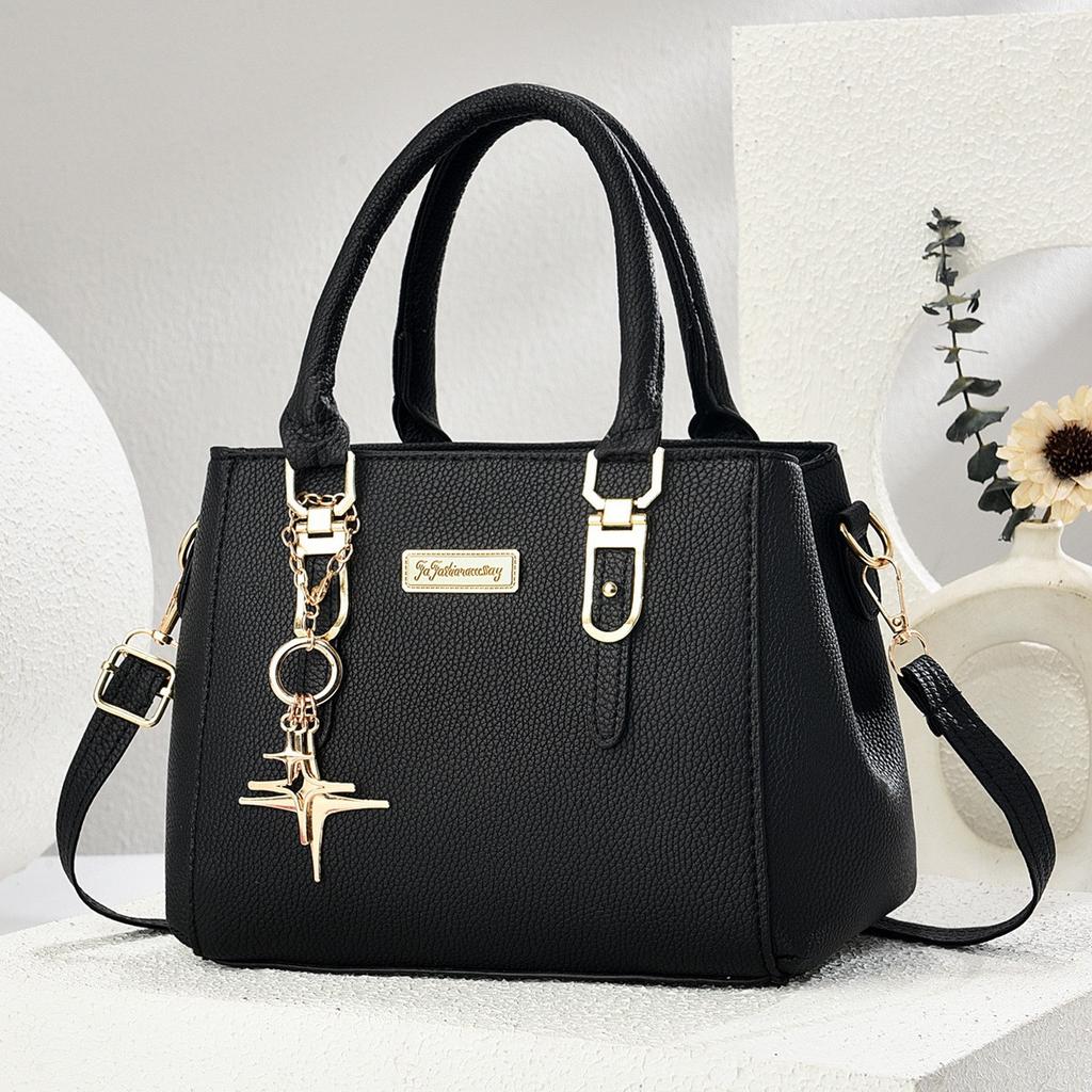 Simple and large-capacity hot-selling handheld women's bags 2026 new fashionable and versatile PU material single shoulder oblique span small