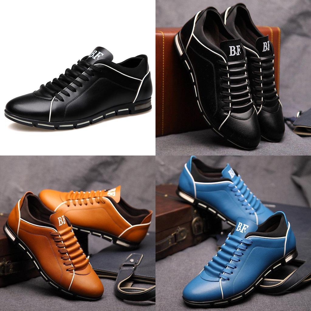 Stylish Casual Fashion Big Size Shoes For Versatile Breathable Leather Leisure Men Sneakers