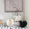 Creative Living Ceramic Vase Craft Living Room Flower Arrangement Home Decoration Decor Creative Abstract Desk Nordic Minimalist