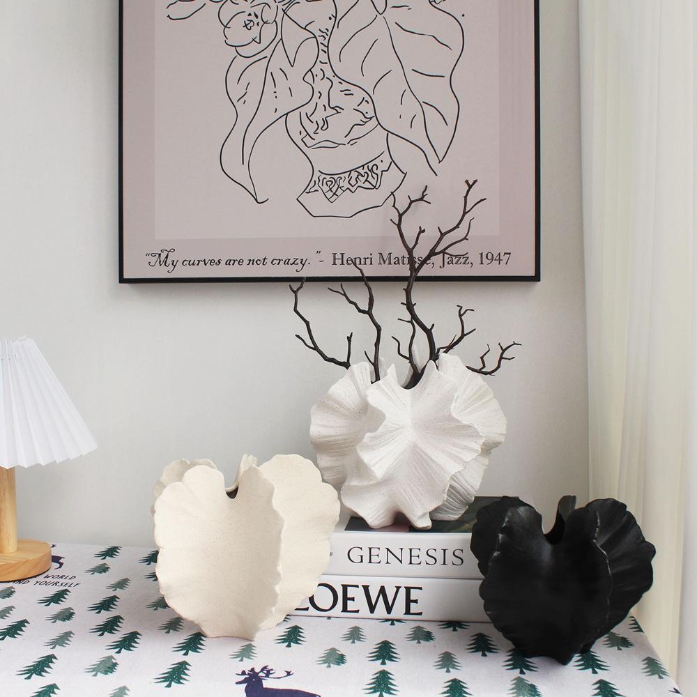 Creative Living Ceramic Vase Craft Living Room Flower Arrangement Home Decoration Decor Creative Abstract Desk Nordic Minimalist