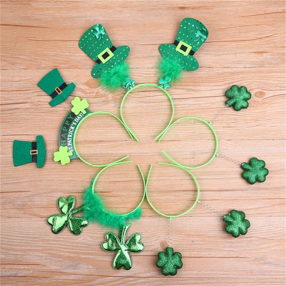 Irish Lucky Procession Holiday Accessories St Patricks Day Hair Band Party Supplies Clover Headwear