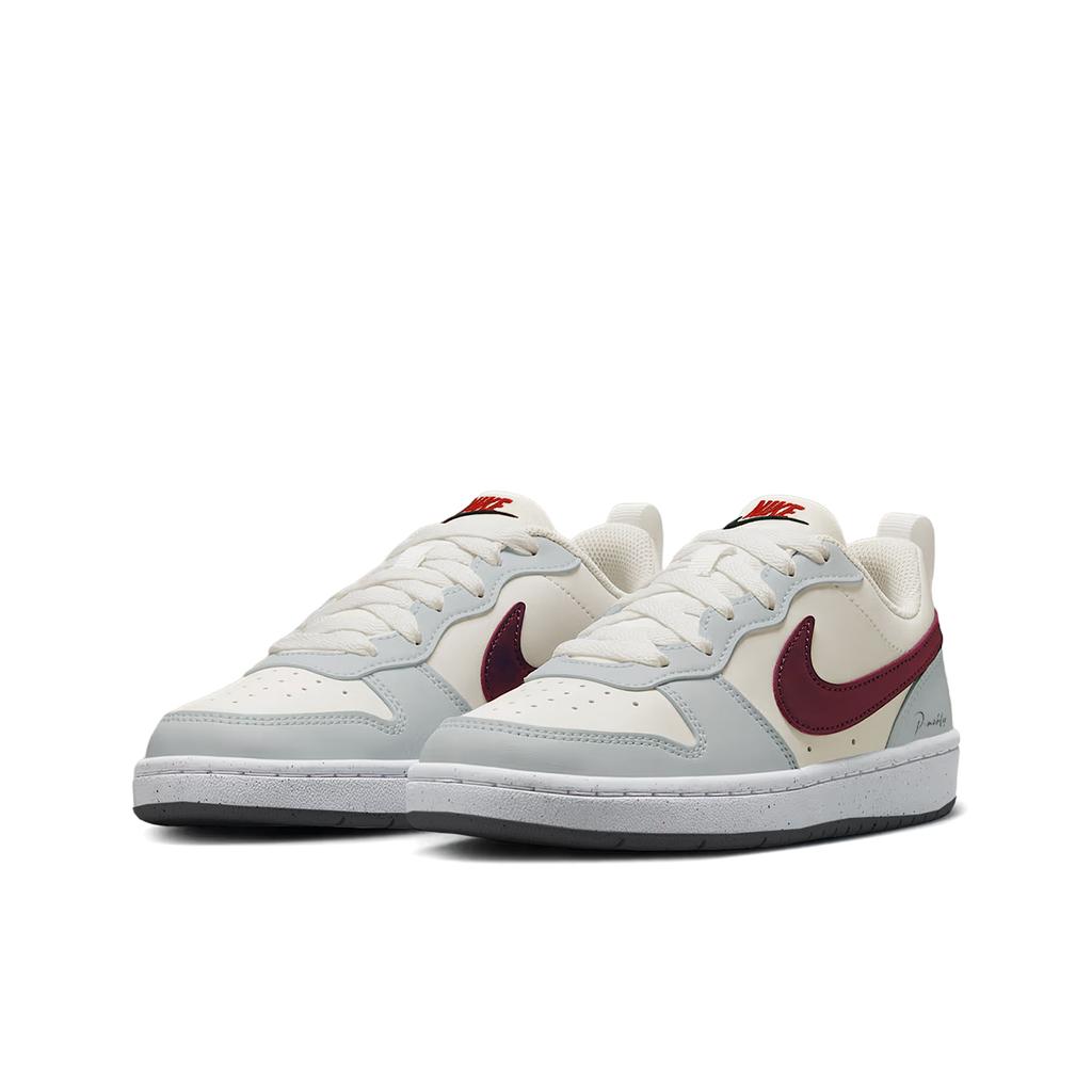 Nike Court Borough Abrasion Resistant Low Top Skateboard Shoes Women's Bordeaux Red DV5456-127(Team1626-)