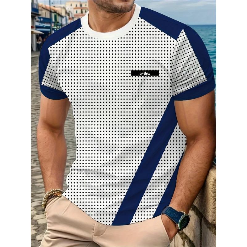 Men s Fashionable and Casual 3D Digital Printed Novel T-shirt S