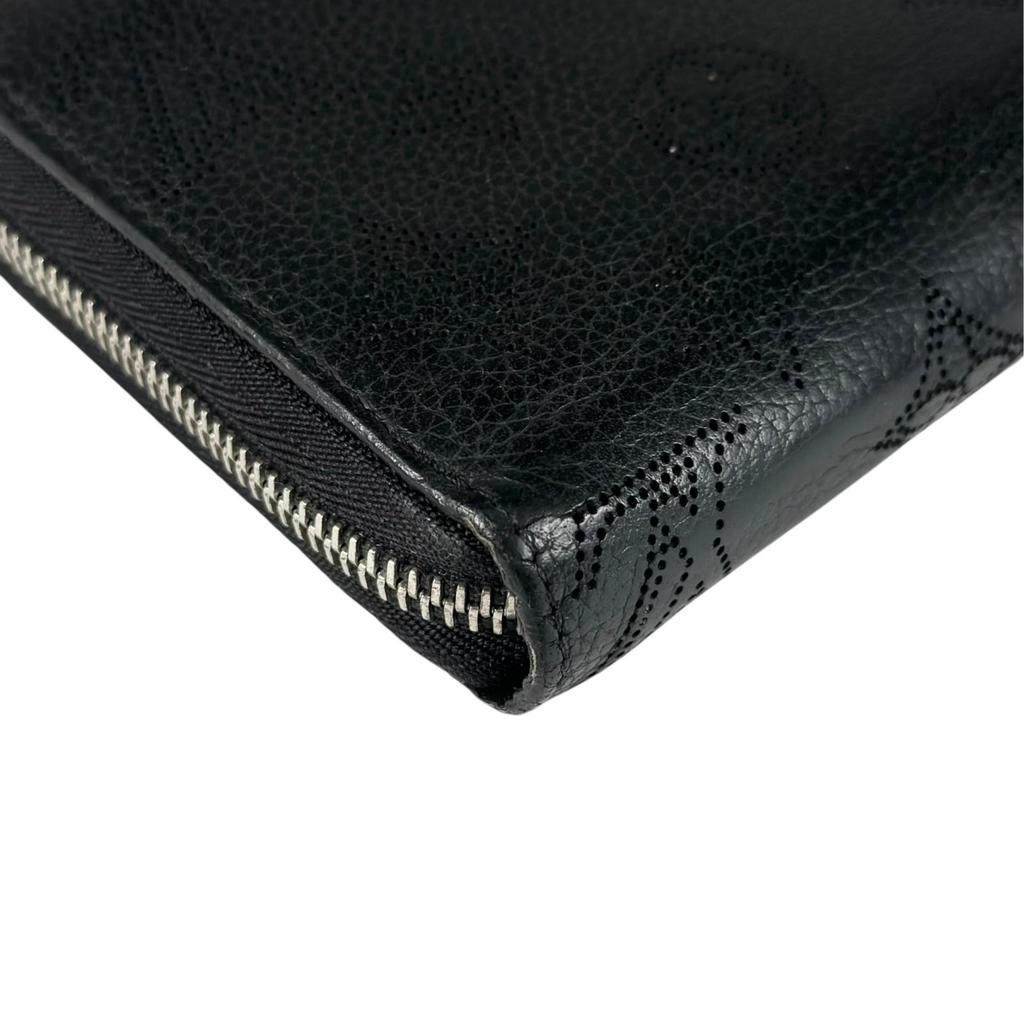 LOUIS VUITTON Mahina Zippy Wallet M61867 Purse black Women used
