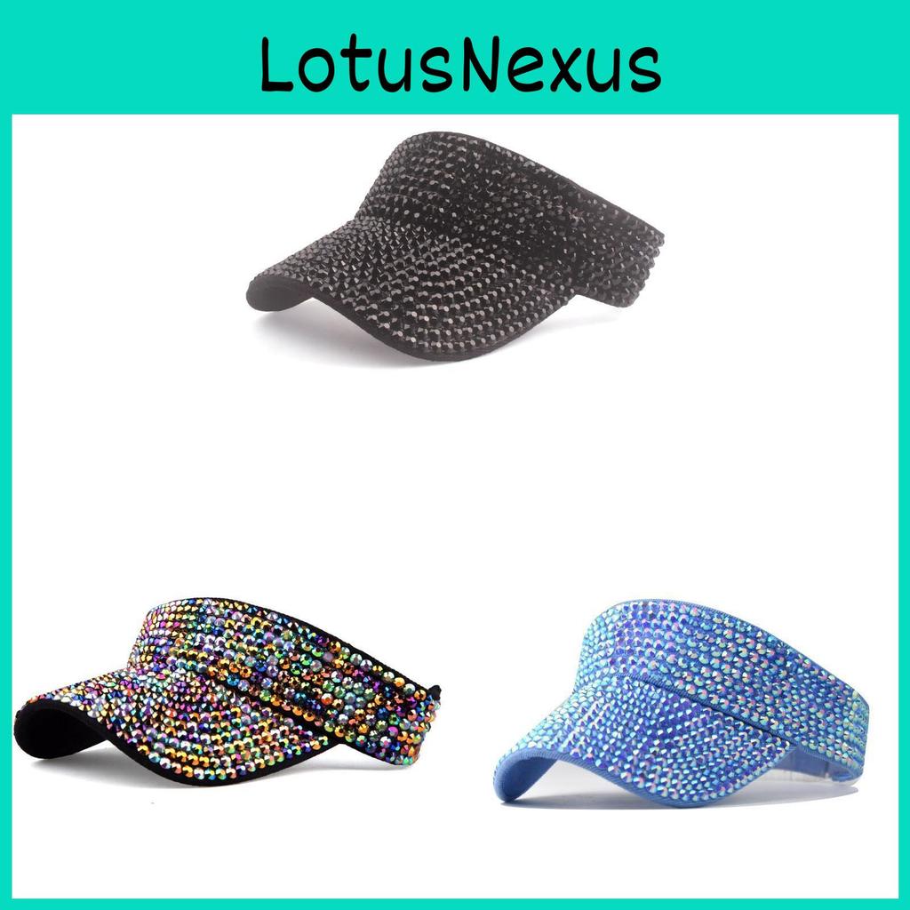 Summer Diamond Embellished Mesh Baseball Cap With Wide Brim For Sun Protection
