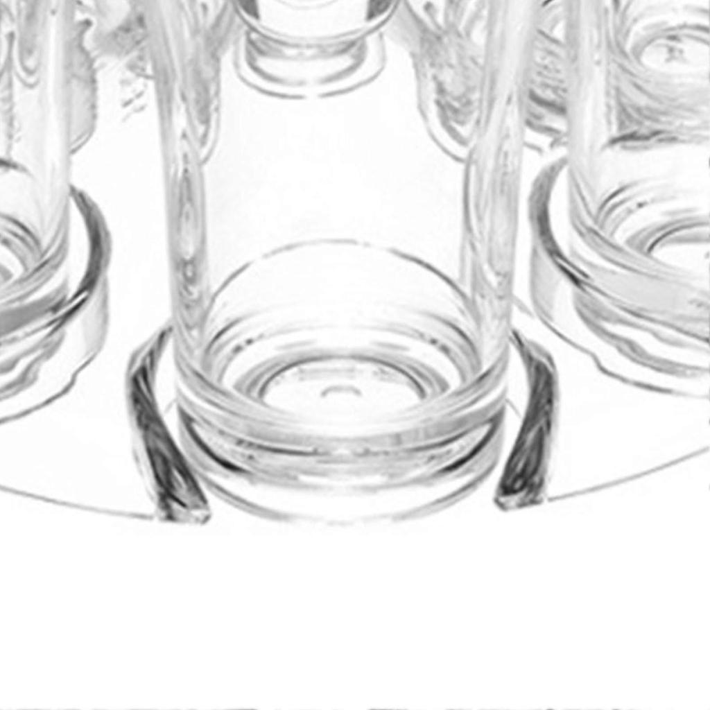 1 Set Beverage Dispenser Food Grade Shatterproof Acrylic 6 Shot Wine Dispenser With Cups Filling Liquid Tools For Home - Bdliv