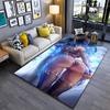 Student uniform beauty printed non-slip flannel carpet, machine washable, soft carpet for home decoration in living room and bedroom