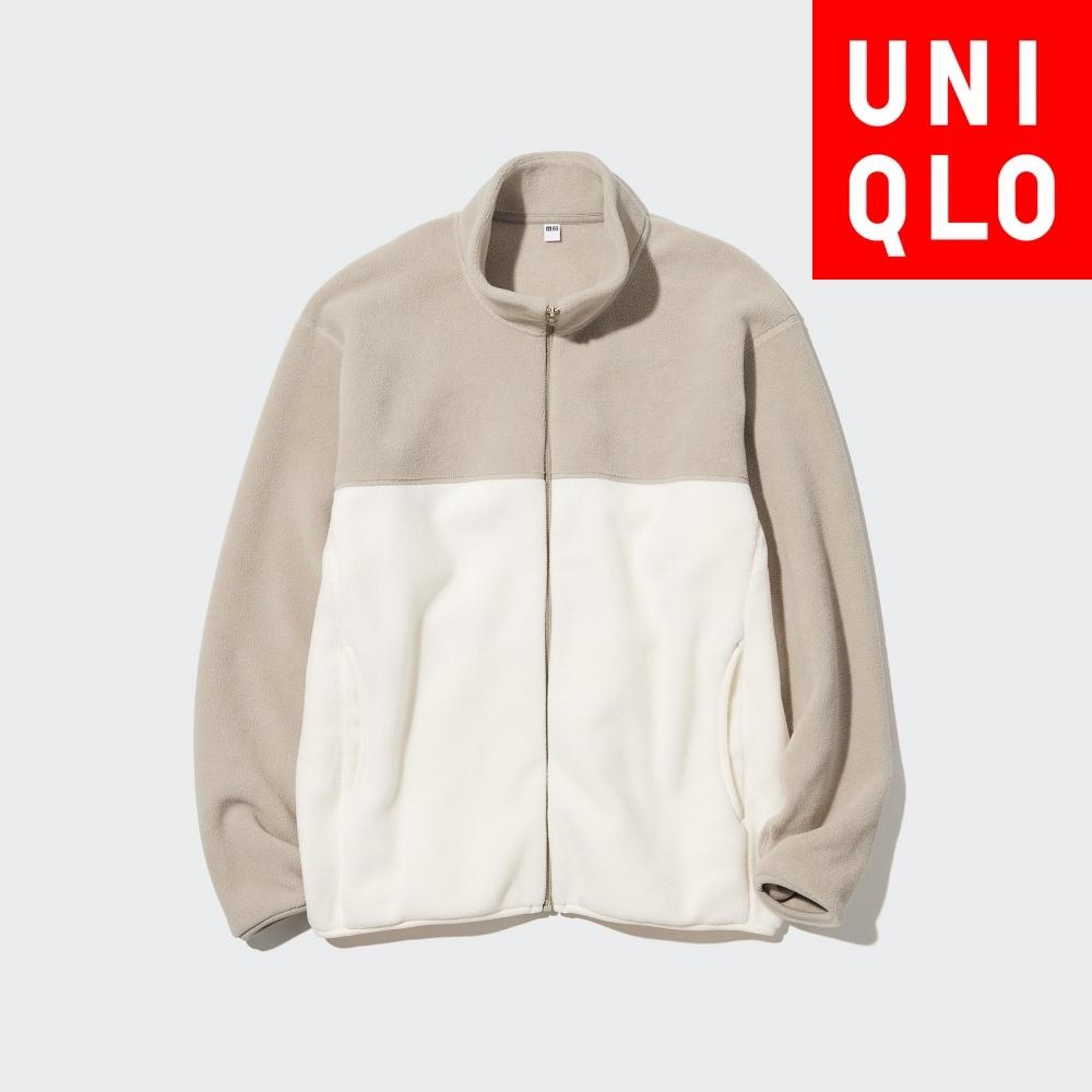 

ФЛИСОВАЯ КУРТКА UNIQLO НА МОЛНИИ С ДЛИННЫМ РУКАВОМ Цветной блок 30 NATURAL/UNISEX S