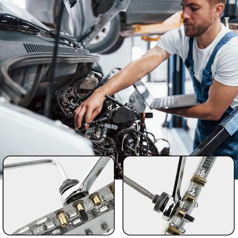 Rivet Nut Repair Tool Kit, Boxed Carbon Steel Accessory Set for Manual Fastening Work, Hardware Installation, Routine Care