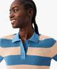 LACOSTE Women'S Summer Striped Short Sleeve Polo Sweater Af9847-56G 4Ip