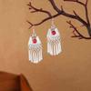 Silver Long Tassel Earrings Bohemia Bohemia Drop Earring Classic Ethnic Style Dangle Earring  Women