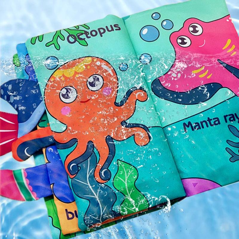 Non-Toxic 8 Page Tail Cloth Book Touch And Feel Infant Soft Books Cartoon Animal Development Interactive Early Education Toy For Baby Gift