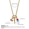 Vacation Wind Ocean Theme DIY Pendant Necklace Stainless Steel Gold Plated Fashion Versatile Jewelry Women