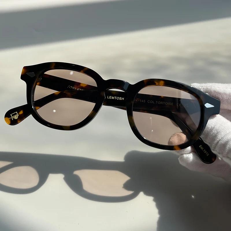 Occhiali da Sole di Alta Qualità Uomo Johnny Depp Lemtosh Occhiali da Sole Polarizzati Donna Marca di Lusso Montatura in Acetato Vintage