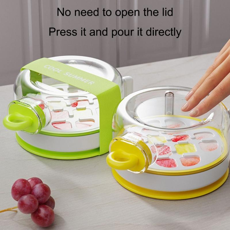 Efficient Portable Ice Cubes Molds Bottle With Built In Molds And Carry Strap Sports Water Bottle with Built in Ice Tray