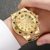 2PCS/Set Men Business Watches Fashion Big Dial Mens Quartz Watch Set Relogio Masculino