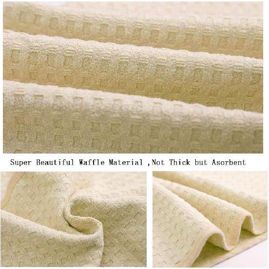 Yadier Microfiber Hair Towel for Curly Hair(Waffle) Hair Drying Towels Wraps for Women Long&Thick Hair with Button, Microfiber Towel Scrunchies for