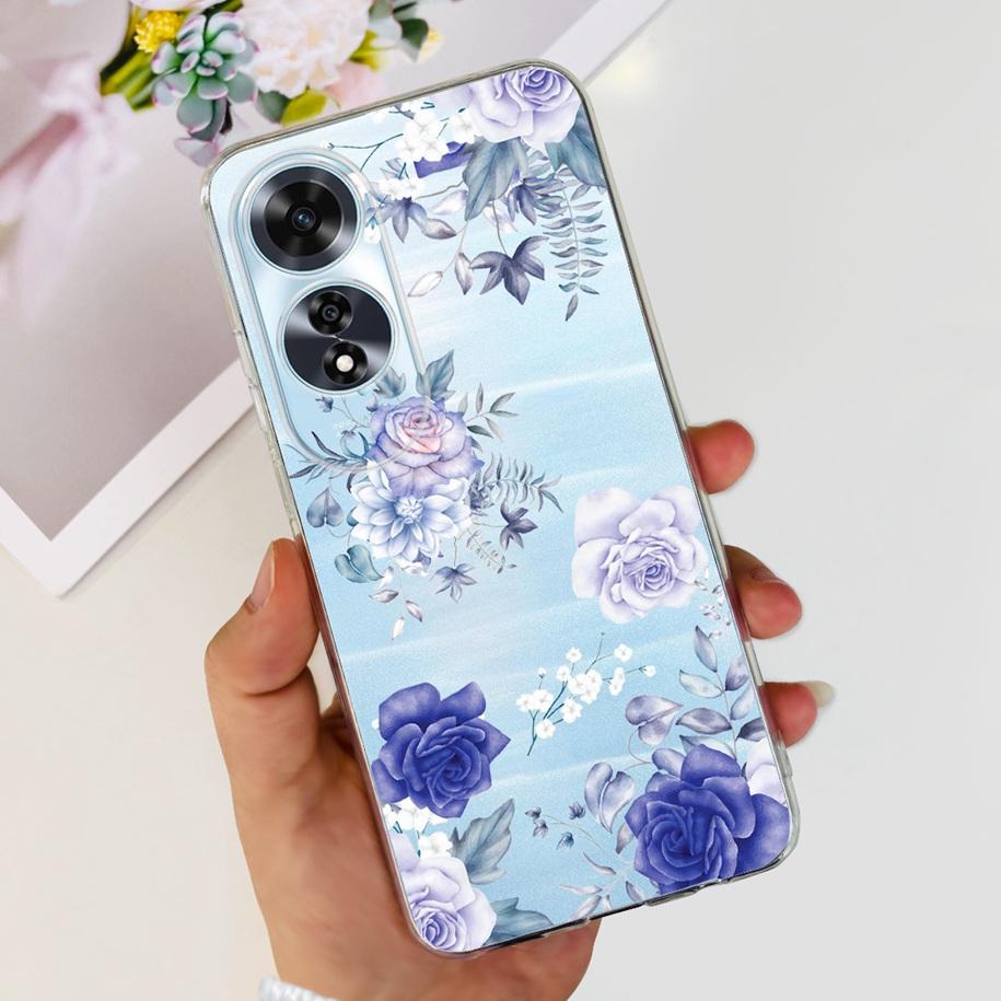 For OPPO A60 4G Case CPH2631 Cute Cat Cartoon Transparent TPU Silicone Soft Slim Cover For OPPO A60 A 60 OPPOA60 2024 Bumper New