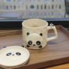 390ml Ceramic Mug Cartoon Panda Shape Large Capacity Ceramic Coffee Mug with Chinese Elements High Temperature Resistant Office Cup