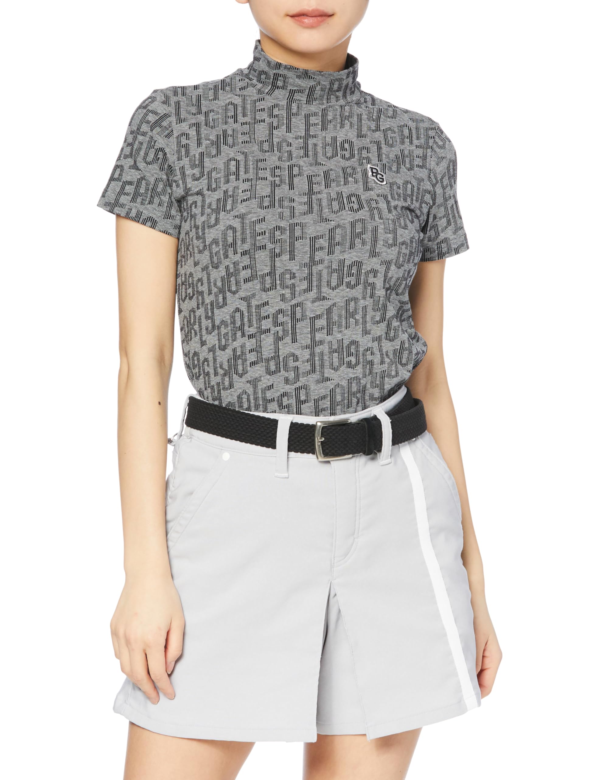 

PEARLY GATES Short Sleeve High Neck Shirt Gradient Golf Undershirt x Gray 0 Women s (Logo Pattern) / / 055-4167202 121_Navy [S]