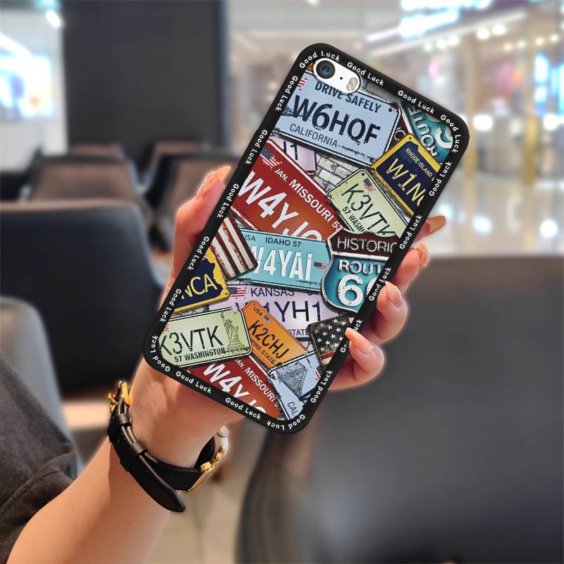 Cartoon Full Wrap Phone Case For Iphone 5/5S/SE/ip5/ip5S/ipSE TPU Durable Waterproof Cute Back Cover Fashion Design