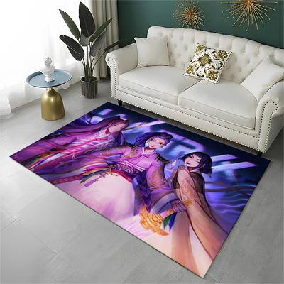 Kpop Lovec démonů Rumi Mira Zoey Kreslená skupina Koberec pro hernu Ložnici Obývací pokoj Pohovku Domácí dekorace, Kusový koberec Protiskluzový