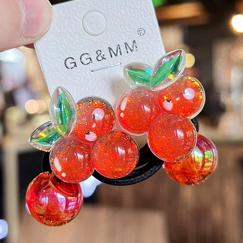 2PCS New Lovely Red Shining Girls Elastic Hair Bands Hair Accessories Children Hair Ties Baby Headwear