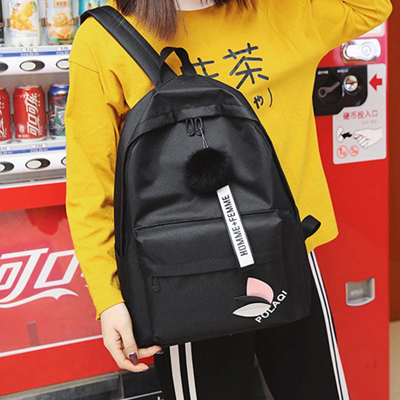 Buy Women Lightweight Casual Canvas Zipper Print Backpack Travel