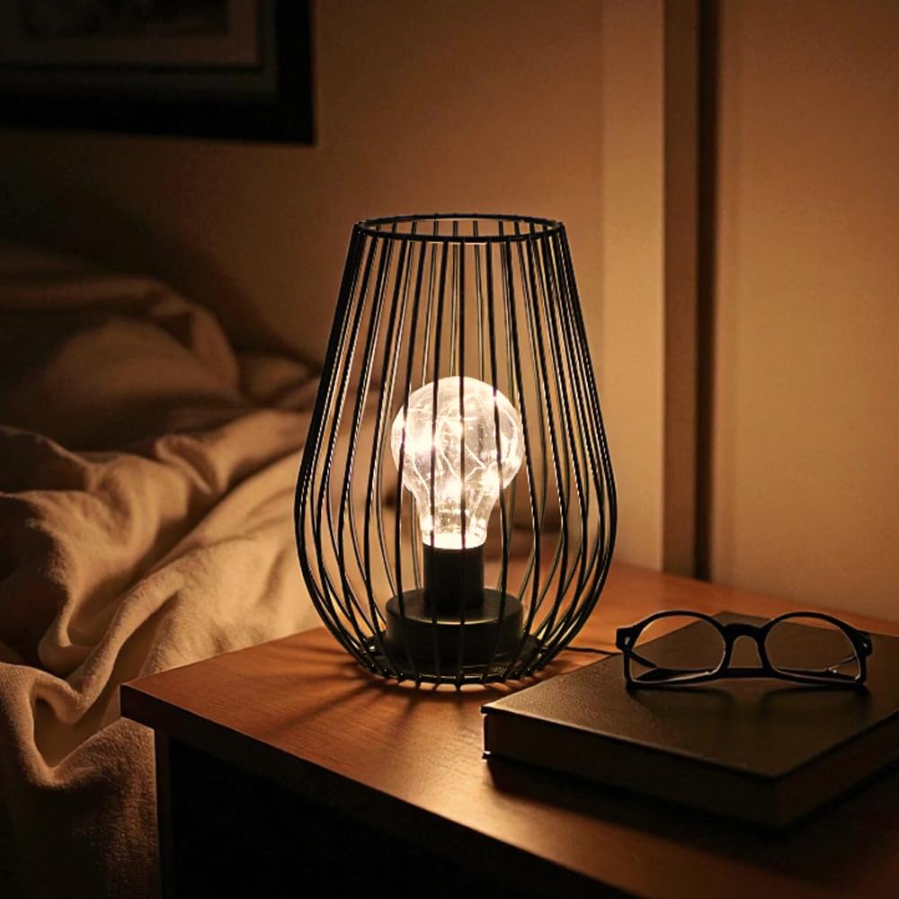 

TRIROCKS-style metal table lamp, popular, 21cm tall, stylish, indirect lighting, antique-inspired, perfect for rooms, bedrooms, offices,