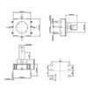 5 Direction Tactile Push Button 6 Pin 5 Way Momentary Push Button Tactile Switches Multi-direction Switches Touch Reset Key