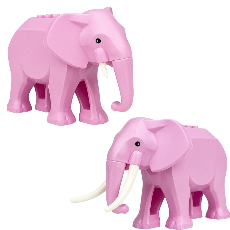 MOC Urban Zoo Model Farm Scene Building Block Accessories Owl Sheep Wolf Pig Flamingo Elephant Camel Children Brick Toy Gift R69