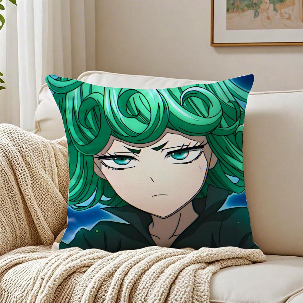 Anime Action OOne Punch MMan Cushion Cover Pillowcase Antidustmite Living Room Sofa Decor Cushion Room