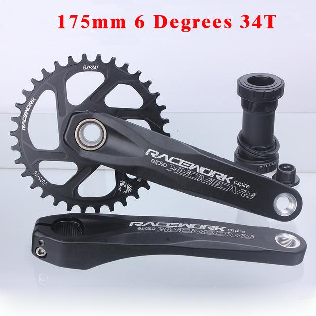 RACEWORK GXP mechanizm korbowy Mtb Monoplate korby ramię do roweru zintegrowana świeca Pe 1 korona rower górski Hollowtech łączenie