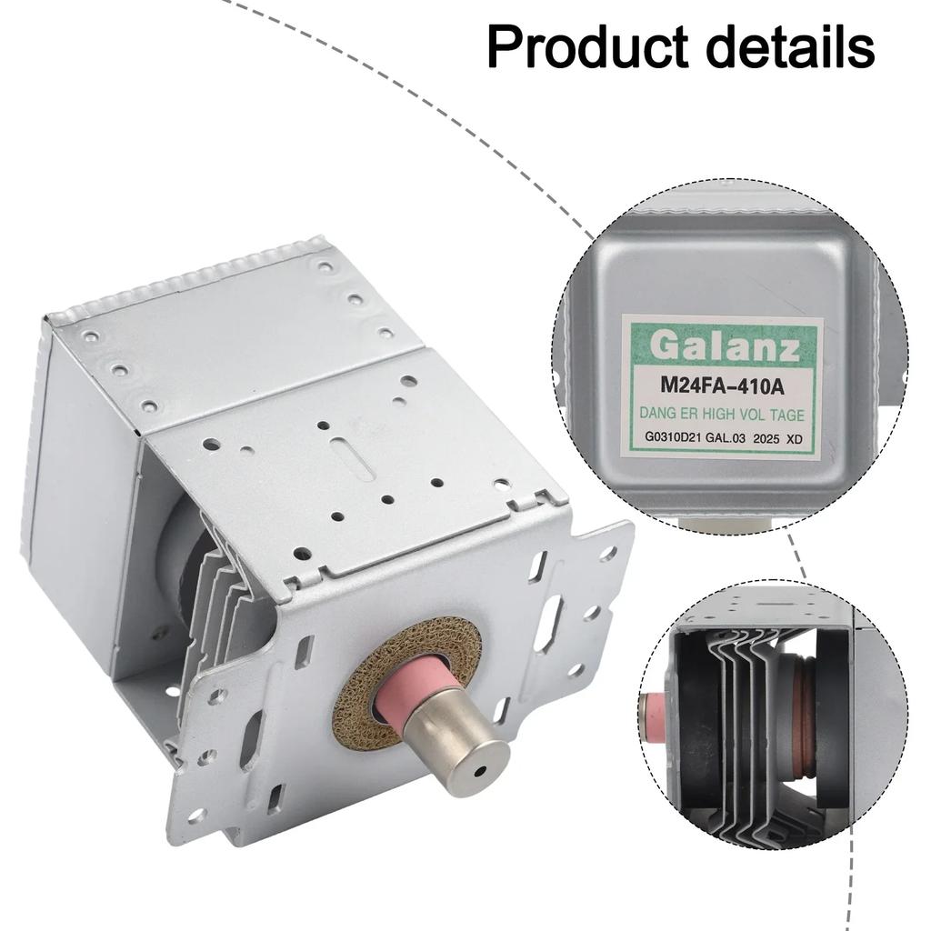 Náhradní díly pro mikrovlnnou troubu M24FB-410A Velikost montážního otvoru magnetronu 9,5 cm 3,5 cm Spolehlivé náhradní díly Zvyšují účinnost