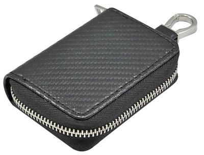 Kashimura NKE-79 Relay Attack Prevention Key Case with Hook Attachable To Belt Loop, Carbon Style, Double Layer Radio-blocking Fabric