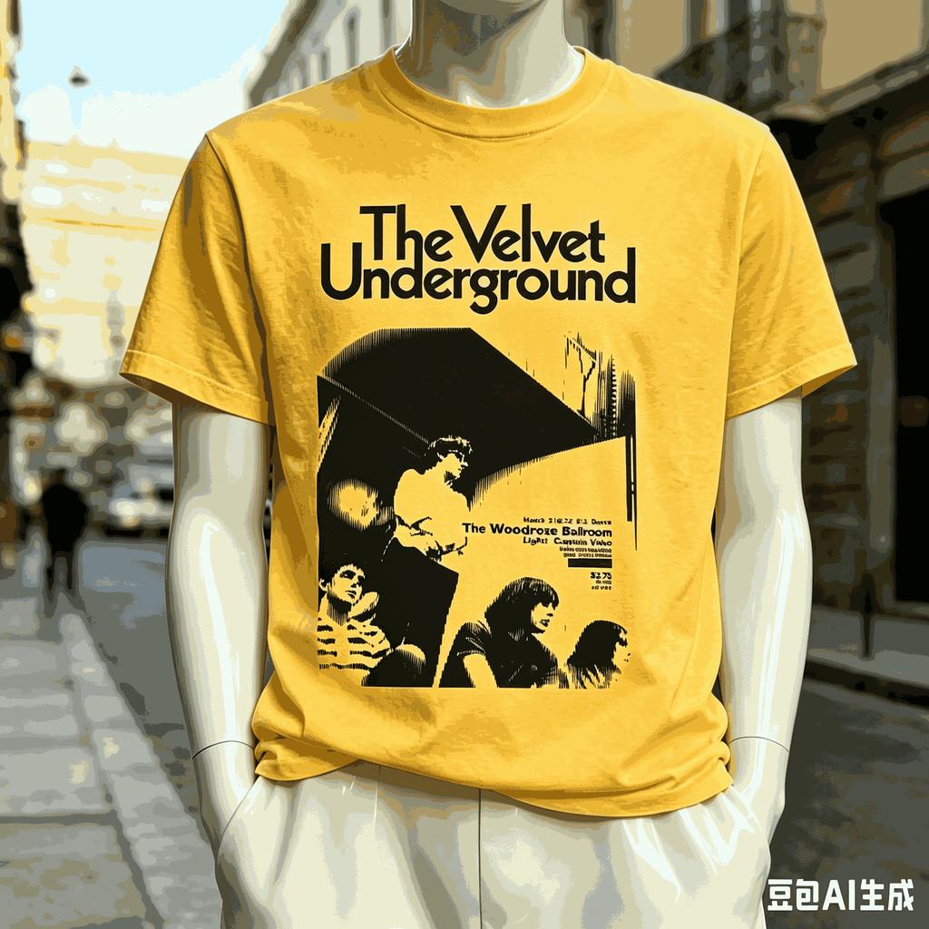 The Velvet Underground Für Fan Geschenk T-Shirt Unisex Unisex Harajuku Oversized Unisex Kurzarm Streetwear Hohe Qualität Paare T-Shirt