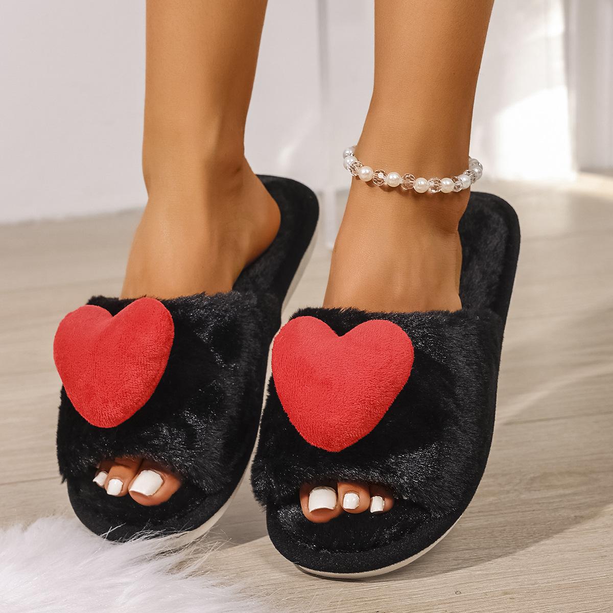 

Fashion Love Fluffy Women s Slippers Home Winter Plush Luxury Designer Wholesale Woman Shoes Indoor Footwear Casual Fuzzy Fur Slides 44-45