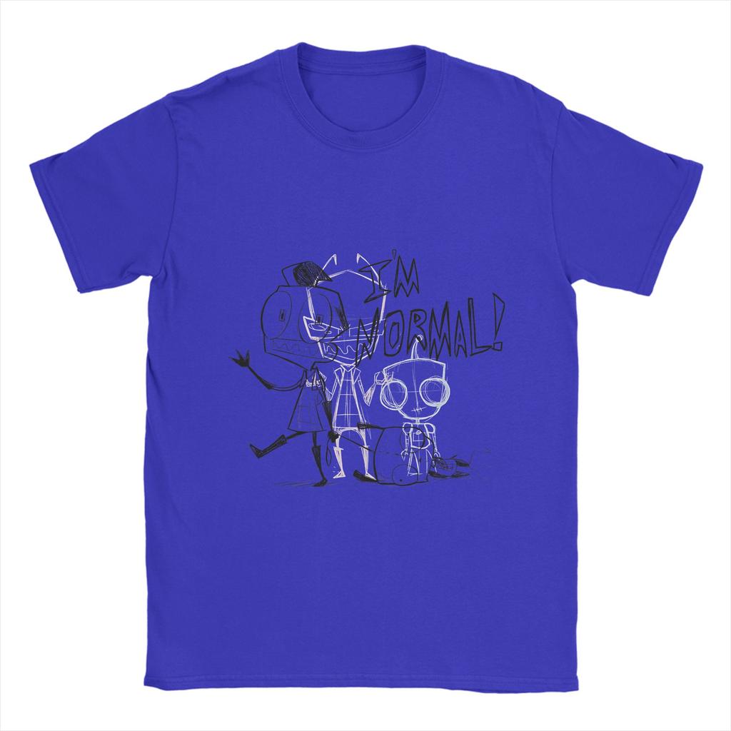 Casual T Shirt Summer Invaders Zims Popular T-Shirts Cotton Tee Shirt for Men Y2K Fun Design Short Sleeve Top Tees
