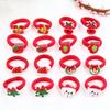 10pcs Fashion Girls Popular Christmas Hair Rope Tree Santa Bell Snowman Elastic Hair Band ( Style Random)