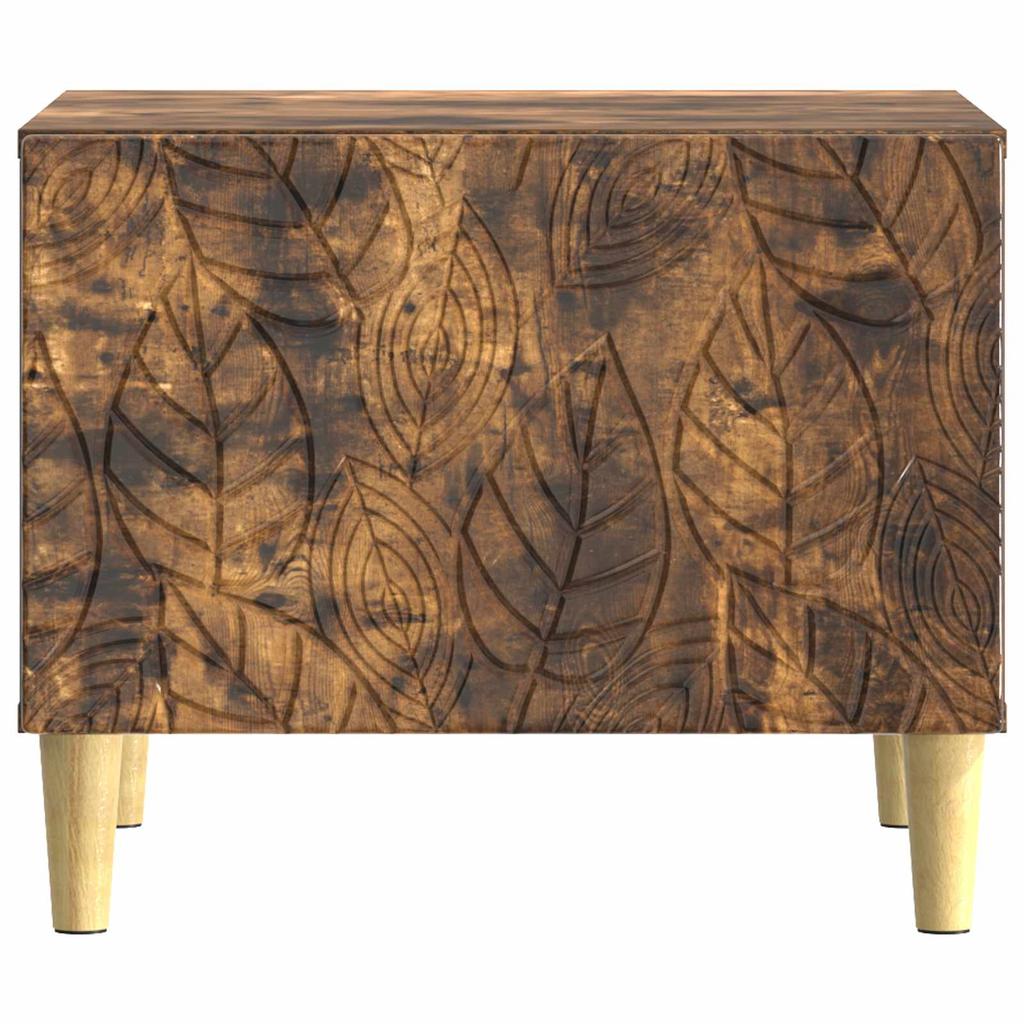 Coffee Table Smoked Oak 50 x 49 x 40 cm Wood Based Material