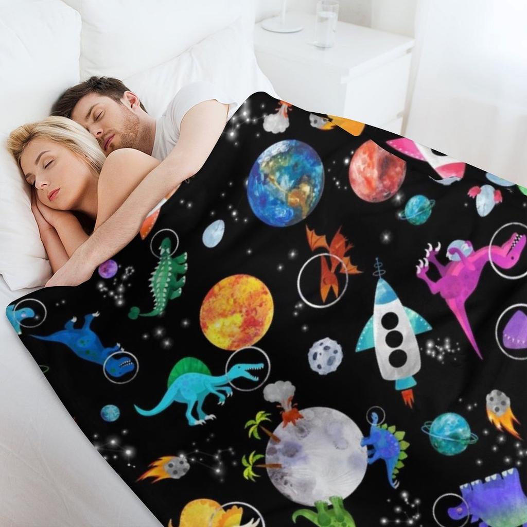 Dinosaurier Astronauten im Weltraum Überwurfdecke Quilt Sofabett Schöne Umzugsdecken