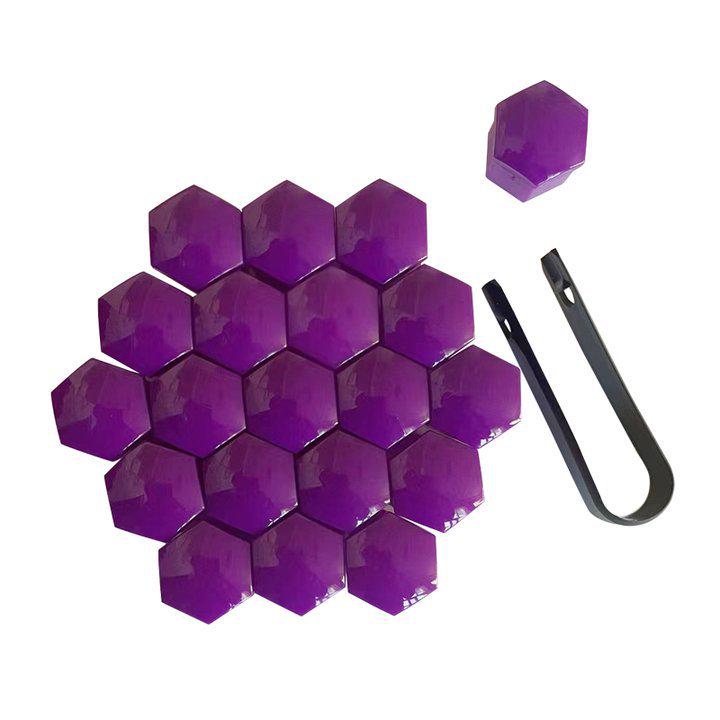 

Universal Car Wheel Lug Nut Protection Cap 17mm 20 pieces + 1 clip [Bagged]
