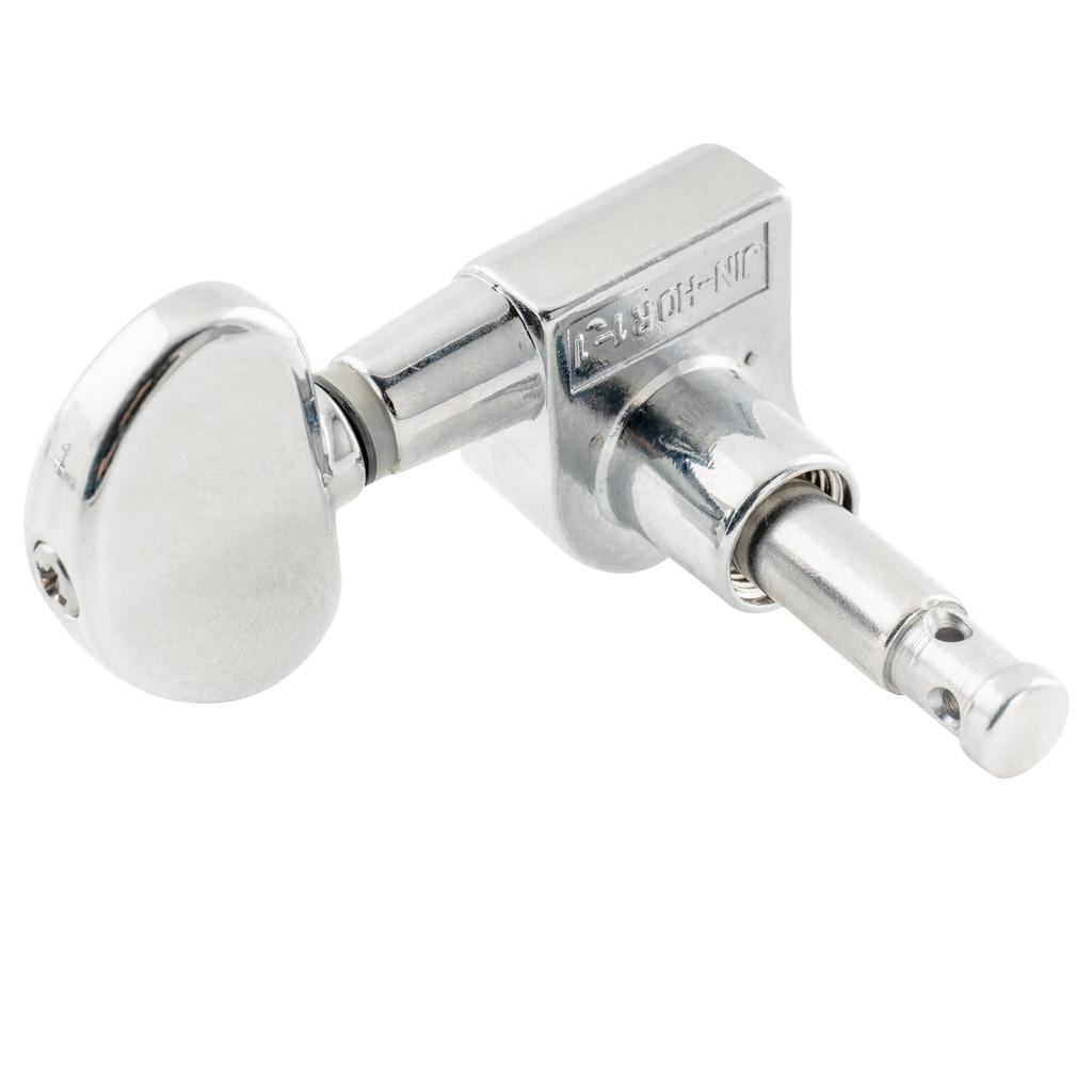 Wilkinson WJN03 E-Z-LOK L3+R3 Guitar Tuners for Electric and Acoustic Guitars, Chrome