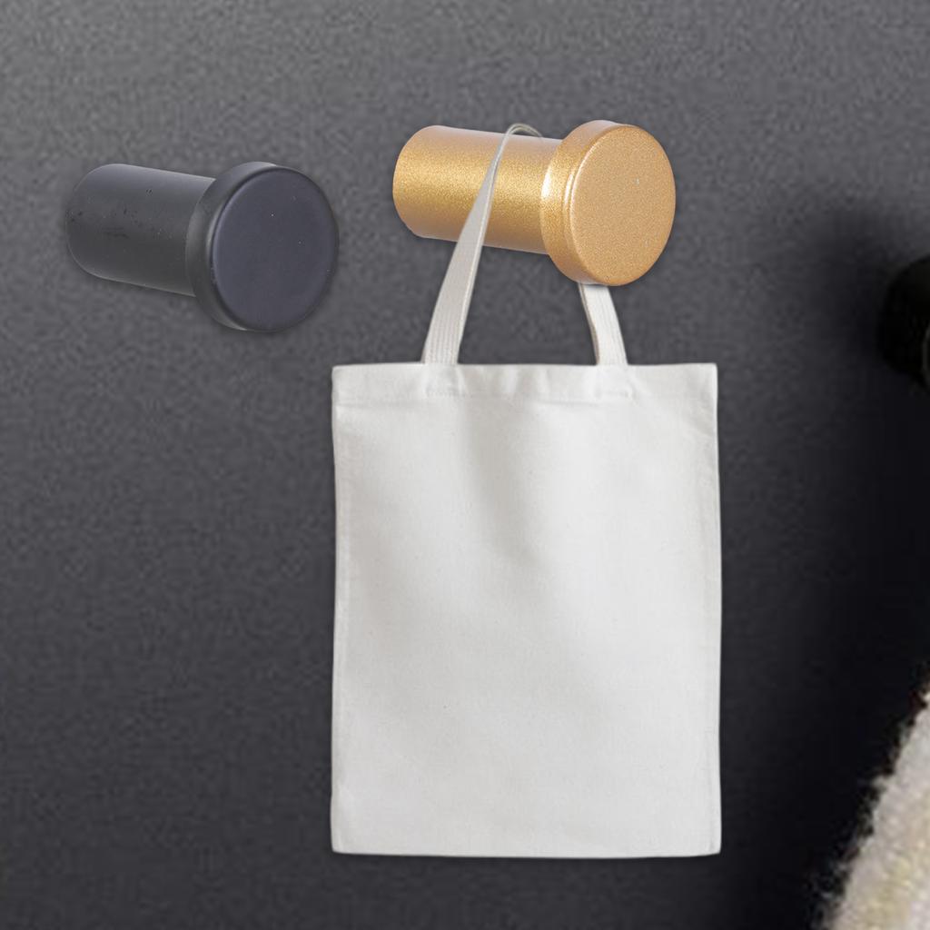 6 pezzi Pratici Ganci da Parete Neri o Dorati per Carichi Pesanti per Armadio Cucina Bagno Design Minimalista Facile Installazione