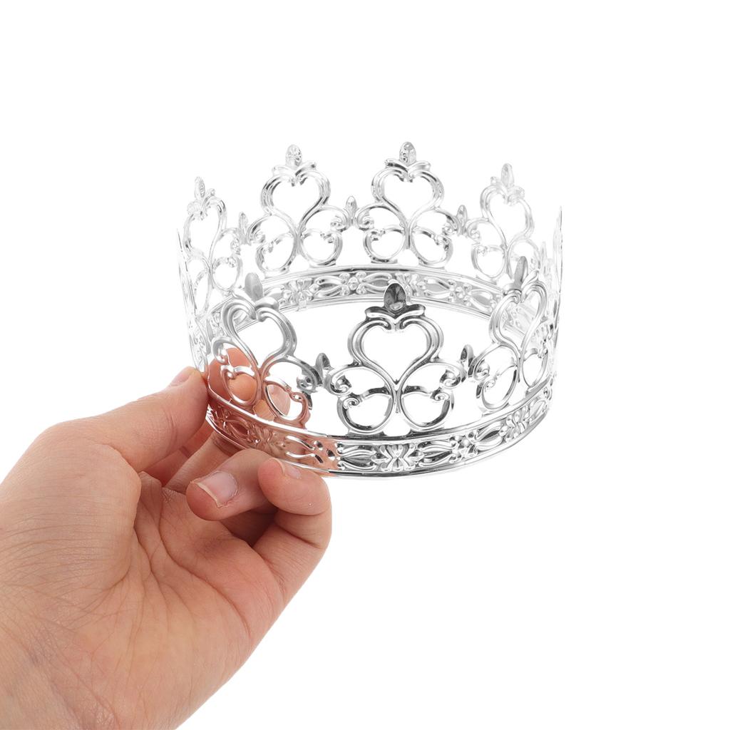 Silver Mini Crown Cake Topper Princess Tiara Cake Decoration Wedding Birthday Party Cupcake Centerpiece Crown for Flower Bouquet