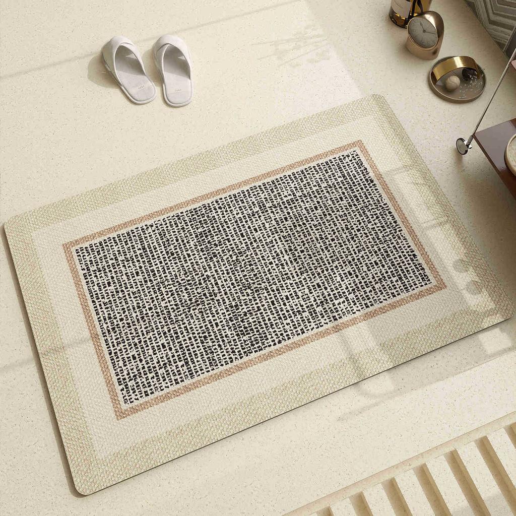 Tappetino per Pavimenti Francese, Asciugatura Rapida, Resistente allo Sporco e Facile da Pulire, Tappetino per Pavimenti del Bagno, Tappetino Antiscivolo e Resistente all'Usura per Pavimenti del Bagno