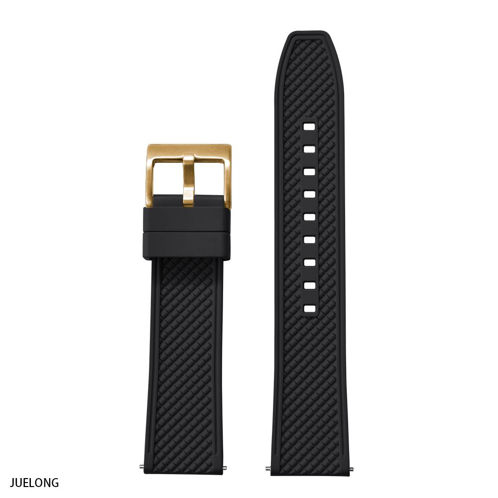 New Design HAISCH FKM Rubber Watch Strap 18mm 20mm 22mm 24mm Bullet Shape Quick Release Watch Bands Diving Waterproof Wristbands