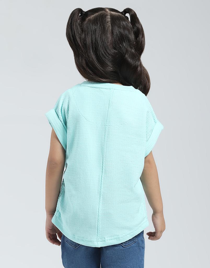 Monte Carlo Girls Round Neck Half Sleeve Top